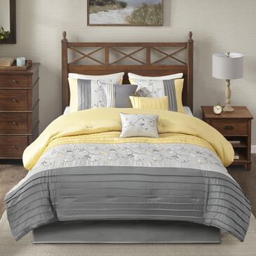 Hampton Park Serene 7-Piece Queen Comforter Set in Yellow, , large
