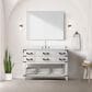 Lexora Home Norwalk 48" Single Bathroom Vanity in White Oak with White Cultured Marble Top and Rectangular Sink, , large