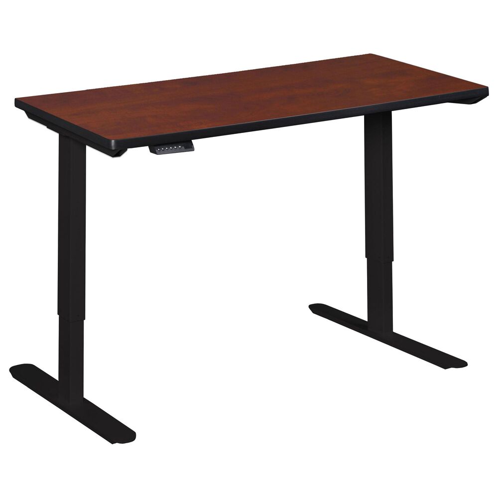 Regency Global Sourcing Esteem 72" Adjustable Power Desk in Cherry/Black, , large