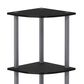 HOMLUX Turn-N-Tube 3-Tier Corner Bookshelf in Black and Grey, , large