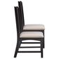Linon Home Decor Bonnie Side Chair with Light Grey Faux Leather Cushion in Black (Set of 2), , large