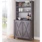 Furniture of America Minor Bakers Rack in Dark Gray, , large