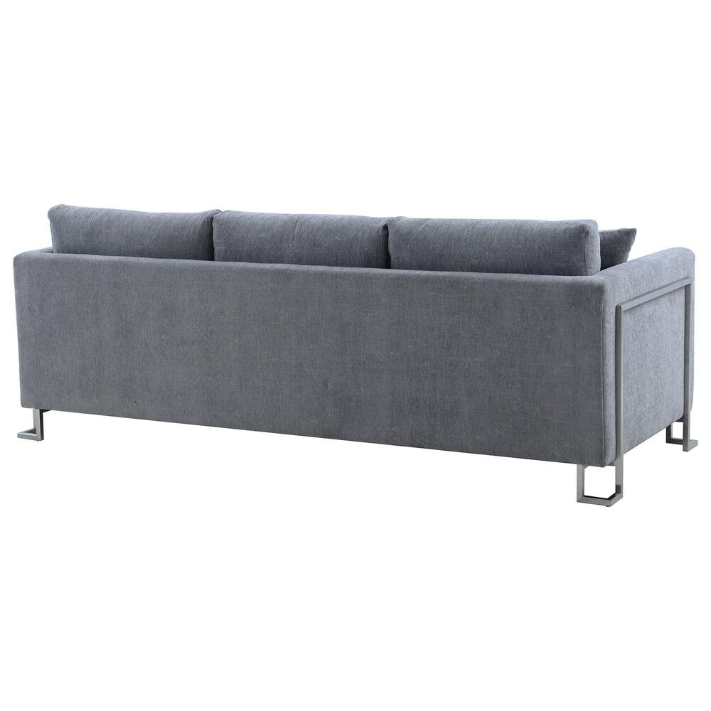 Blue River Heritage 2-Piece Sofa &amp; Chair Set in Gray/Brushed Stainless Steel, , large