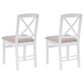 Linon Home Decor Triena X-Back Side Chair in White (Set of 2), , large