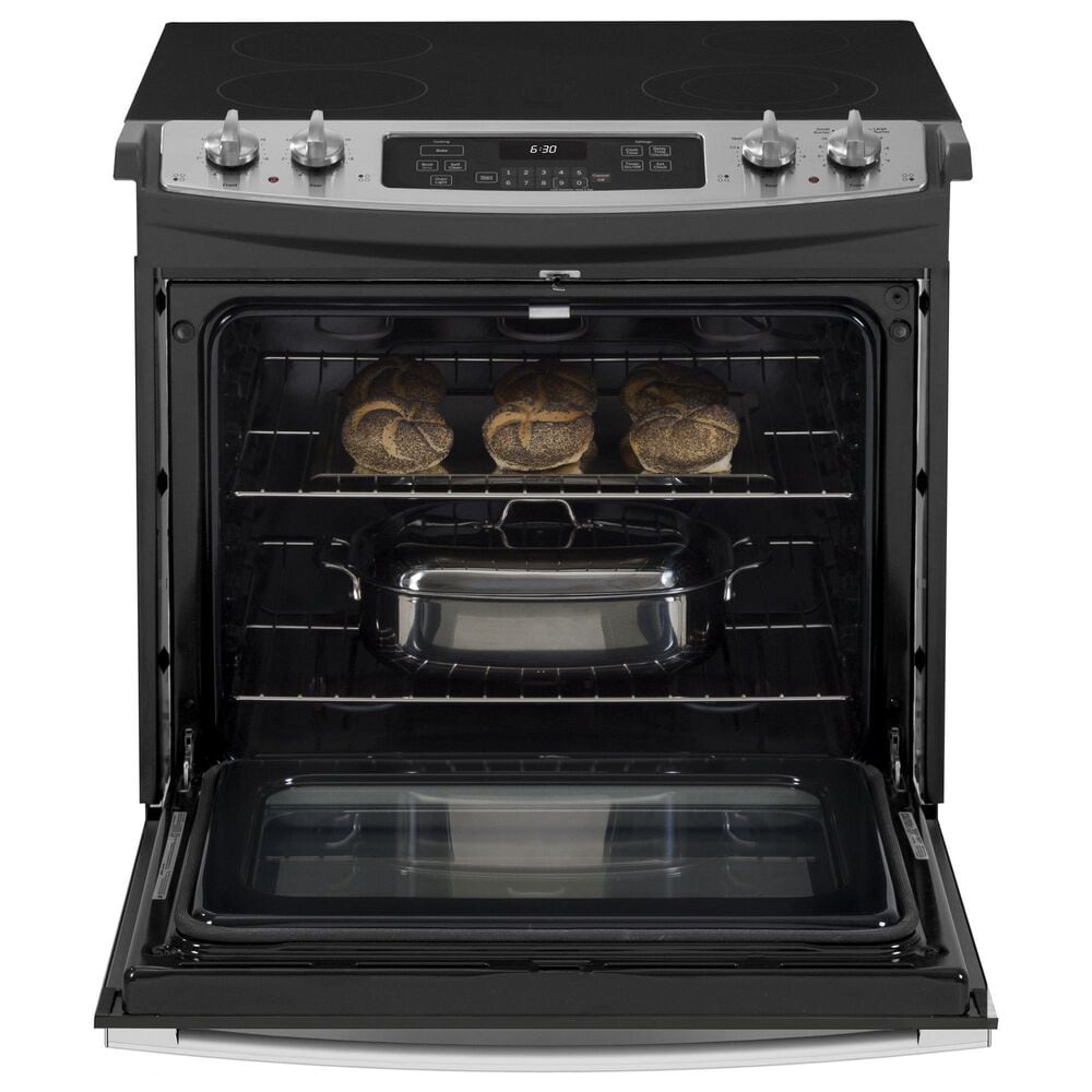GE Appliances 30" Drop-In Electric Range with Self-Cleaning Oven in Stainless Steel, , large