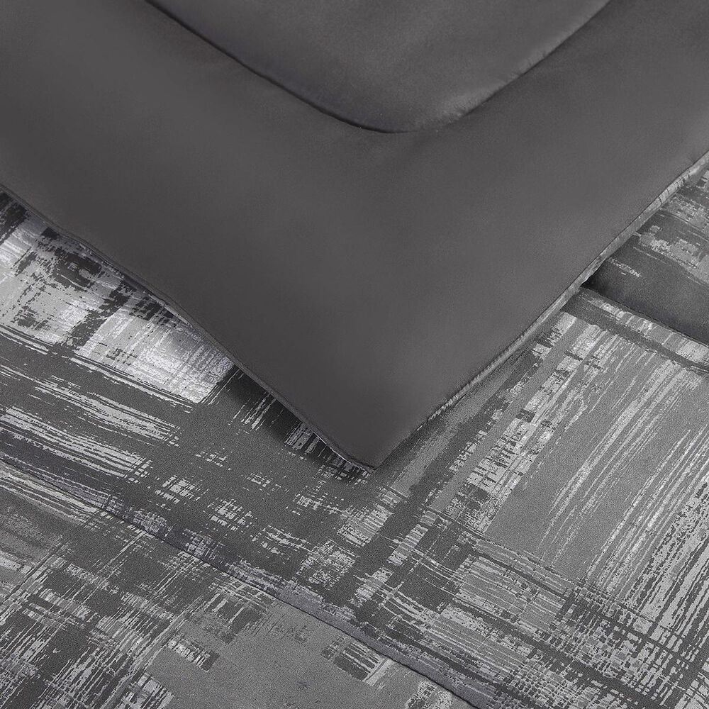 Pem America Style 212 3-Piece Full/Queen Plaid Comforter Set in Gray, , large