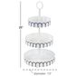 Maple and Jade 26" Farmhouse Metal 3-Tier Server in White and Navy Blue, , large