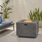 Noble House Wellington 33" Square Concrete-Look Fire Pit in Brushed Brown, , large