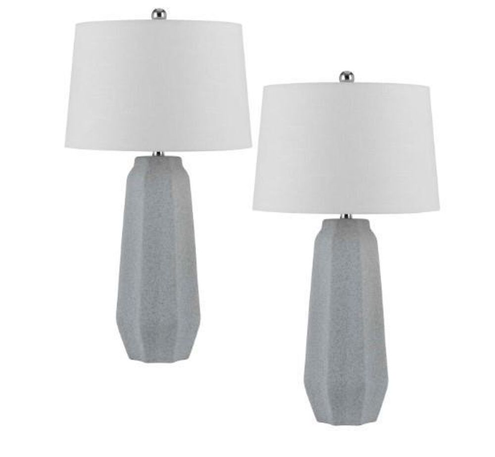 Cal Lighting Drayton Table Lamp in Stone Grey &#40;Set of 2&#41;, , large