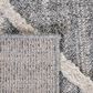 Safavieh Martha Stewart Lucia Shag 4" x 6" White and Light Grey Area Rug, , large