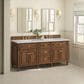 James Martin Vanities Lorelai 72"Double Vanity in Mid-Century Walnut with 3 cm Victorian Silver Quartz Top, , large