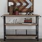 Maple and Jade 3-Drawer Storage Unit with Wire Baskets in Washed Brown and Black, , large
