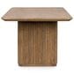 Classic Home Vander Rectangular Double Pedestal Dining Table in Tawny Brown - Table Only, , large