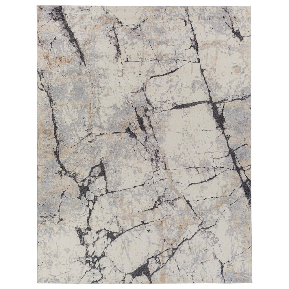 Surya Tuscany TUS-2314 7"10" x 10"3" Cream, Khaki, Gray and Charcoal Area Rug, , large