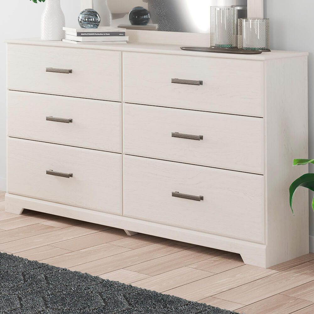 Ashley Stelsie 6-Drawer Dresser in White, , large