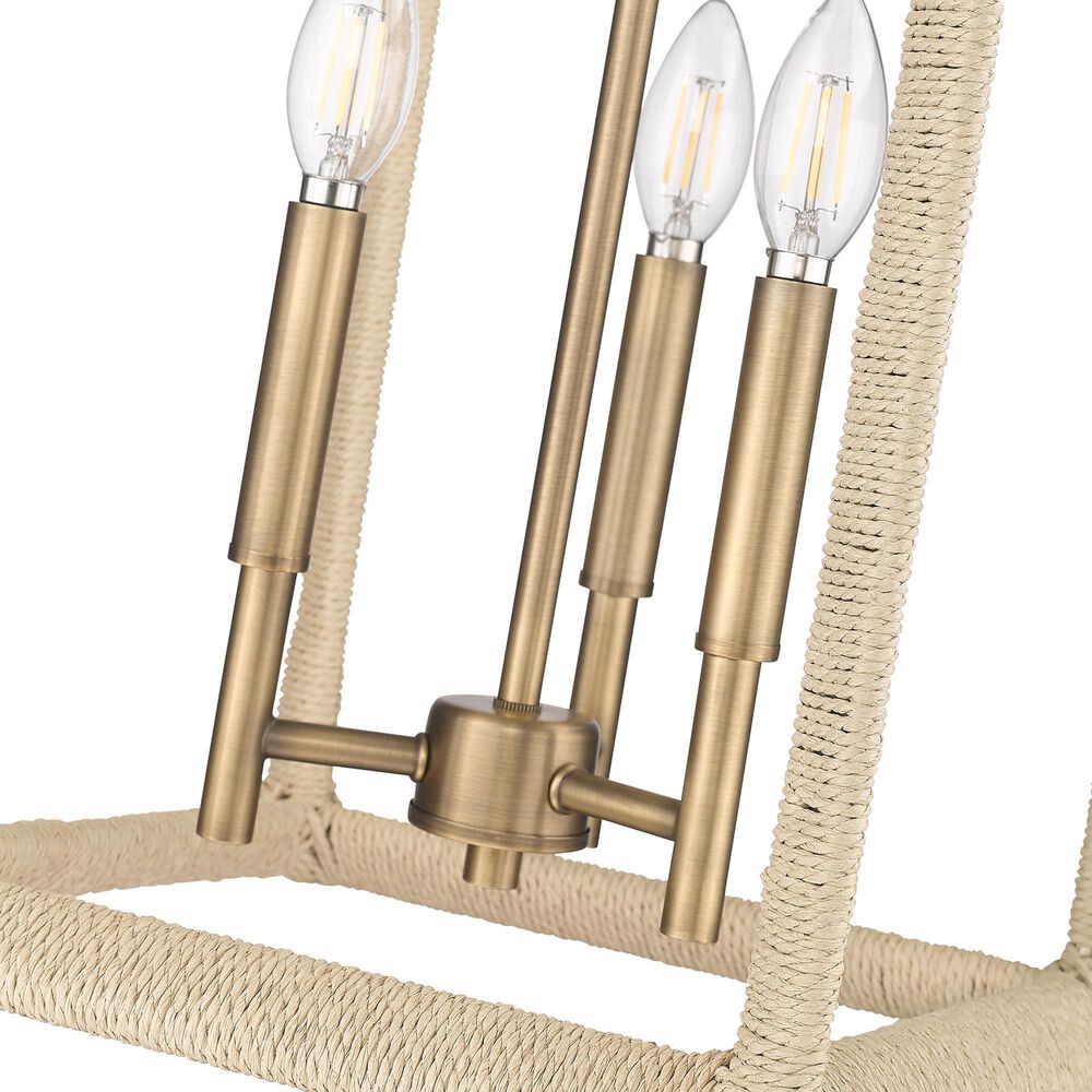 Golden Lighting Kimber 3-Light Pendant in Brass and Light Natural, , large