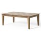 Hearth and Haven Outdoor Coffee Table with Slatted Top in Light Brown, , large