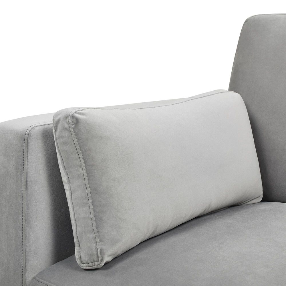 Jennifer Taylor Home Knox Arm Chair in Opal Grey Velvet, , large
