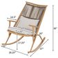 Hearth and Haven Outdoor Rocking Chair with Woven Backrest and Cushions in Light Gray, , large
