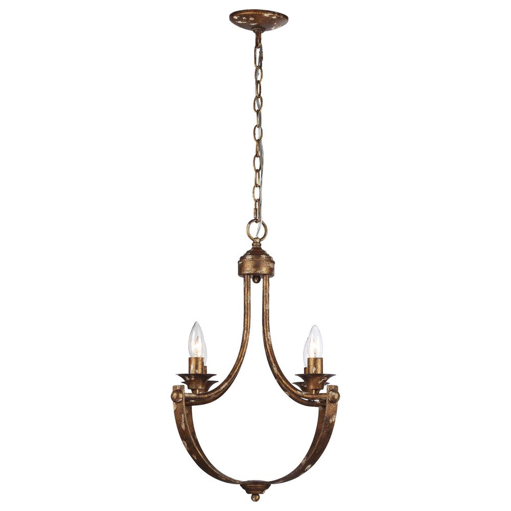 Golden Lighting Victoria 4-Light Chandelier in Heirloom Gold, , large