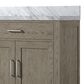 Lexora Home Abbey 36" Single Bathroom Vanity in Grey Oak with 2 cm White Carrara Marble Top and Rectangular Sink, , large