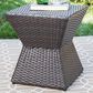Hearth and Haven Calhoun Outdoor Square End Table in Brown, , large