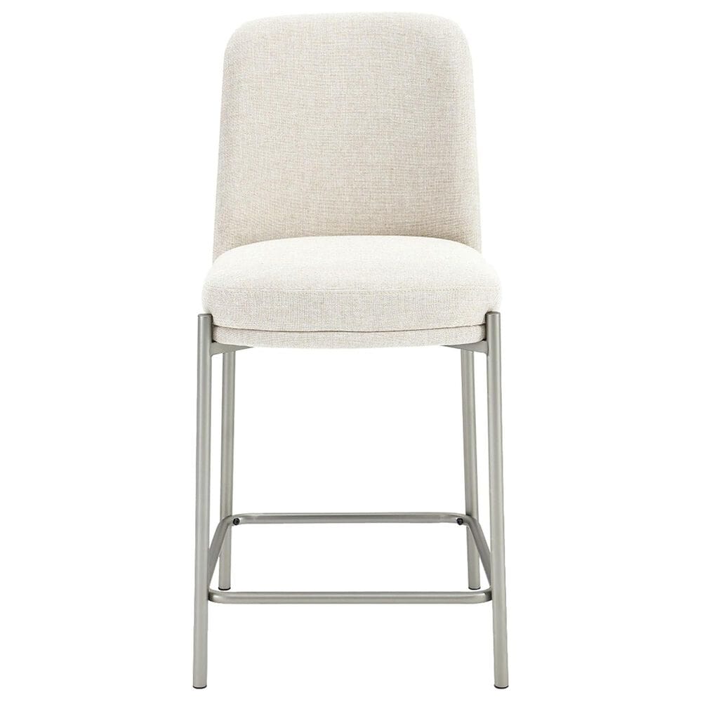Urban Home Crossroads 2.0 Dion Counter Stool with Natural Light in Brushed Nickel, , large