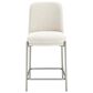 Urban Home Crossroads 2.0 Dion Counter Stool with Natural Light in Brushed Nickel, , large