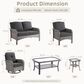 HOMLUX 7-Piece Patio Conversation Set in Black, , large