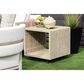 Bernhardt Kingston End Table in Sea Oak and Gun Metal - Table Only, , large