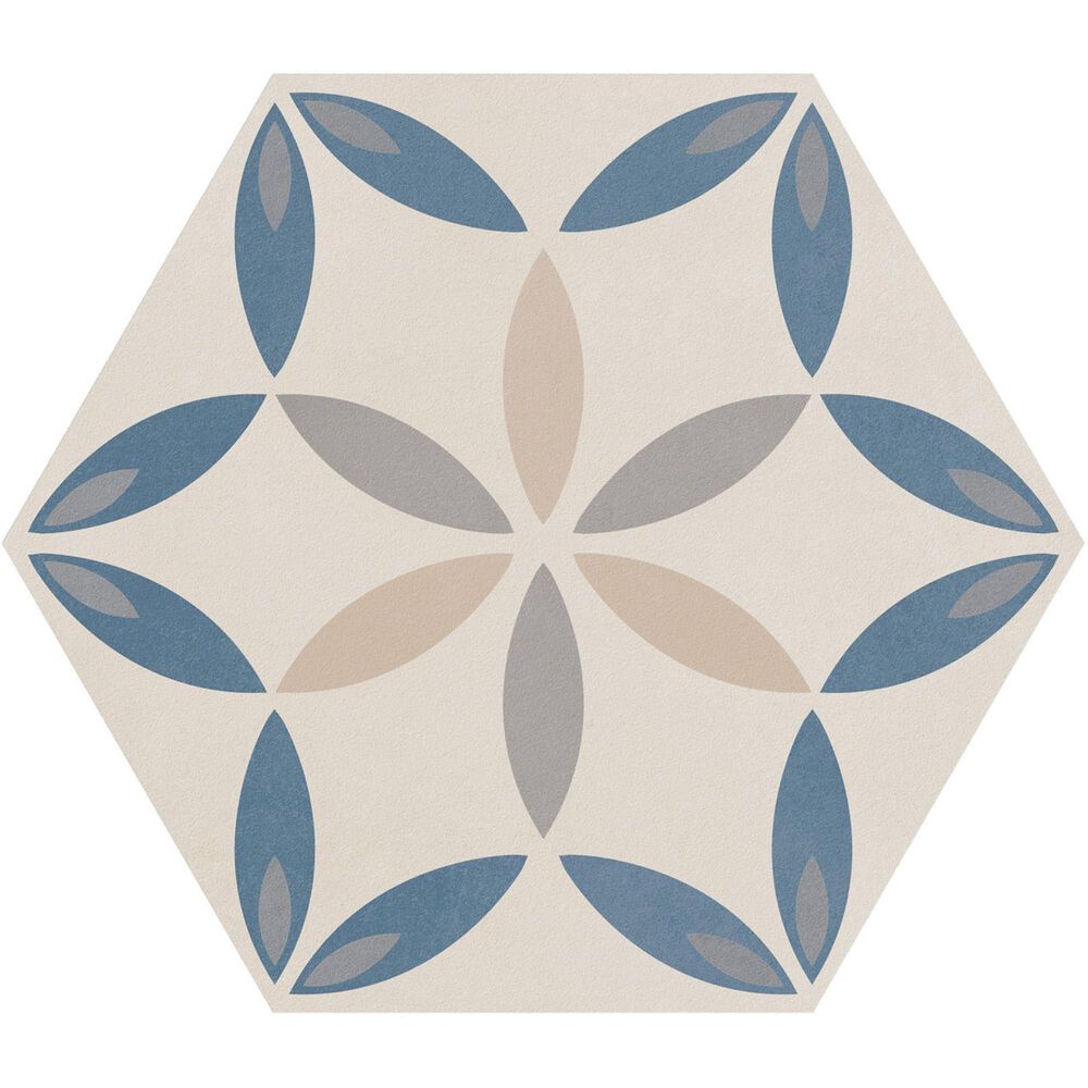 Dal-Tile Scrapbook Petal 8" x 9" Hexagon Porcelain Tile, , large