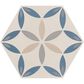 Dal-Tile Scrapbook Petal 8" x 9" Hexagon Porcelain Tile, , large