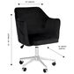 Impressions Vanity Pearl Tufted Vanity Chair with Cool Grey Cushion in Silver, , large