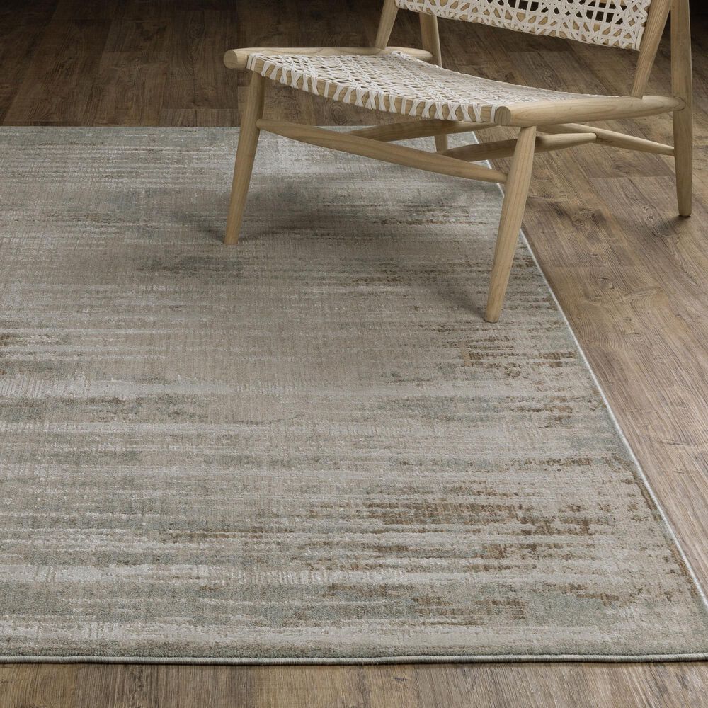 Oriental Weavers Mallory MAL07 Beige and Blue 3&#39;3&quot; x 5&#39; Area Rug, , large