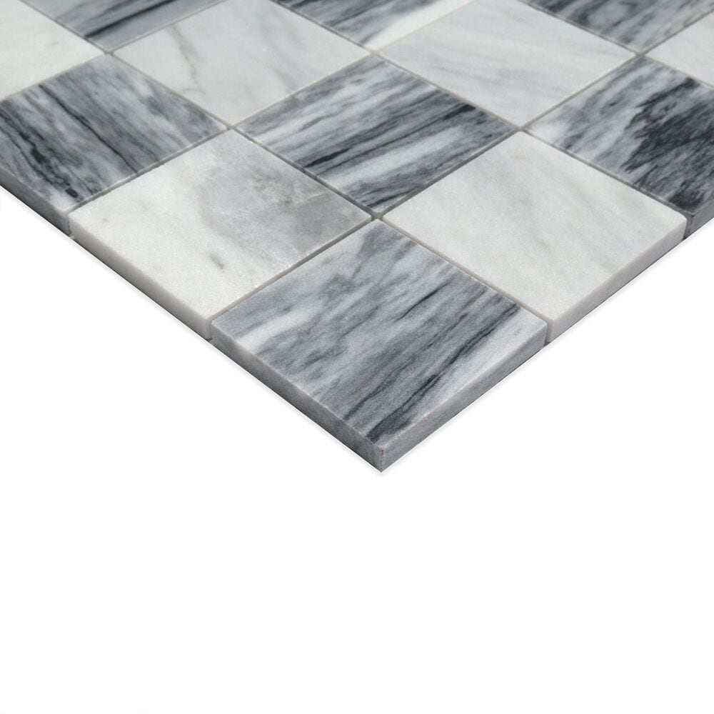 MS International Firenze Blend 3 x 3&quot; Square on 12&quot; x 12&quot; Marble Mosaic Sheet, , large