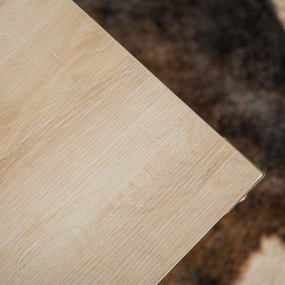 Walker Edison Barn Door Coffee Table in White Oak Nebraska Furniture Mart