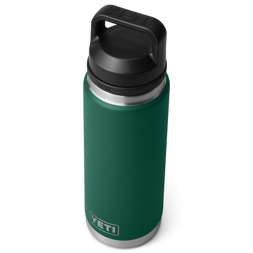 YETI Rambler 26 Oz Water Bottle with Chug Cap in Black Forest Green, , large