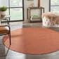 Nourison Positano 6" Round Terracotta Indoor/Outdoor Area Rug, , large