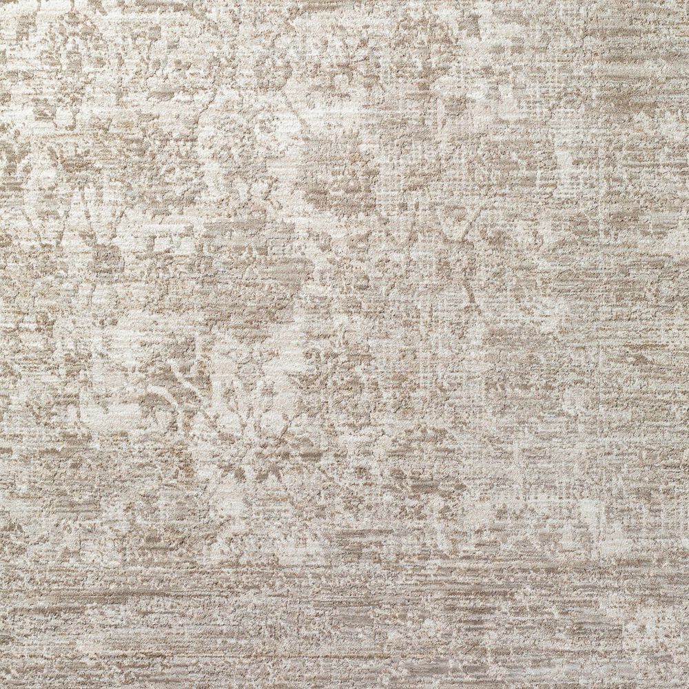 Surya Masterpiece Cream, Medium Gray and Light Gray 5'3" Round Area Rug, , large