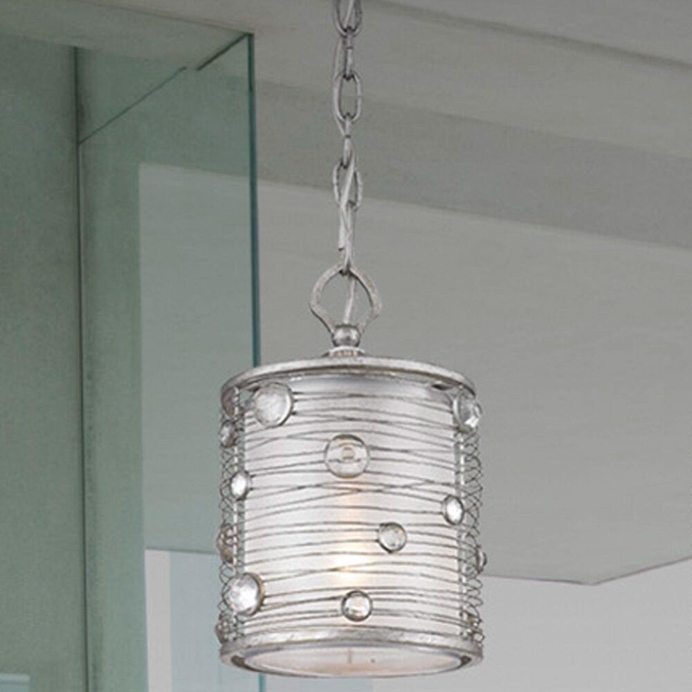 Golden Lighting Joia 1-Light Mini Pendant in Peruvian Silver, , large