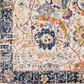 37B Harput Navy, Burnt Orange, Mustard, Teal, Medium Gray, Burgandy and Light Beige 3"11" x 5"7" Area Rug, , large