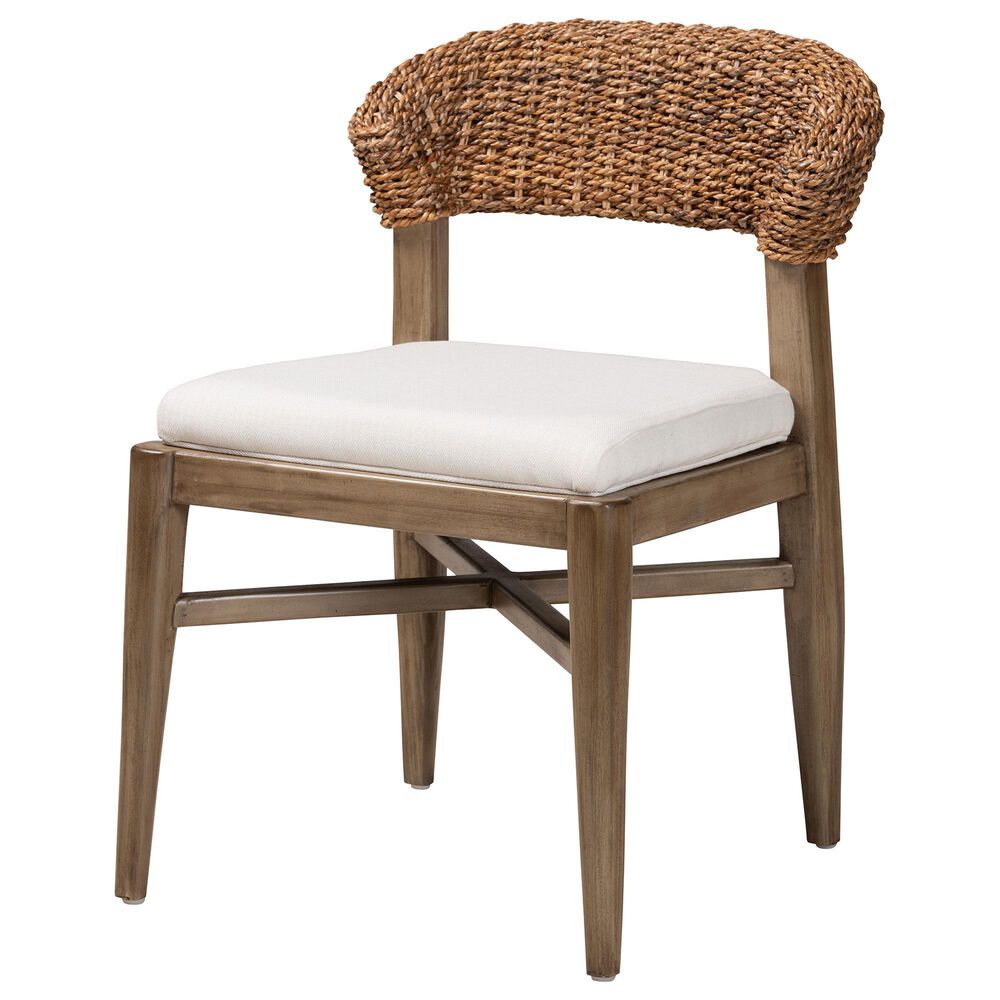 Baxton Studio Chloe Side Chair in Walnut Brown and Natural Brown, , large