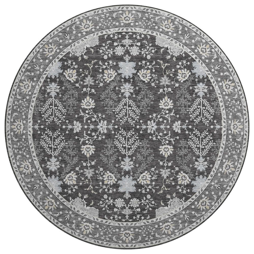 Dalyn Rug Company Hatay 8" Round Charcoal Area Rug, , large