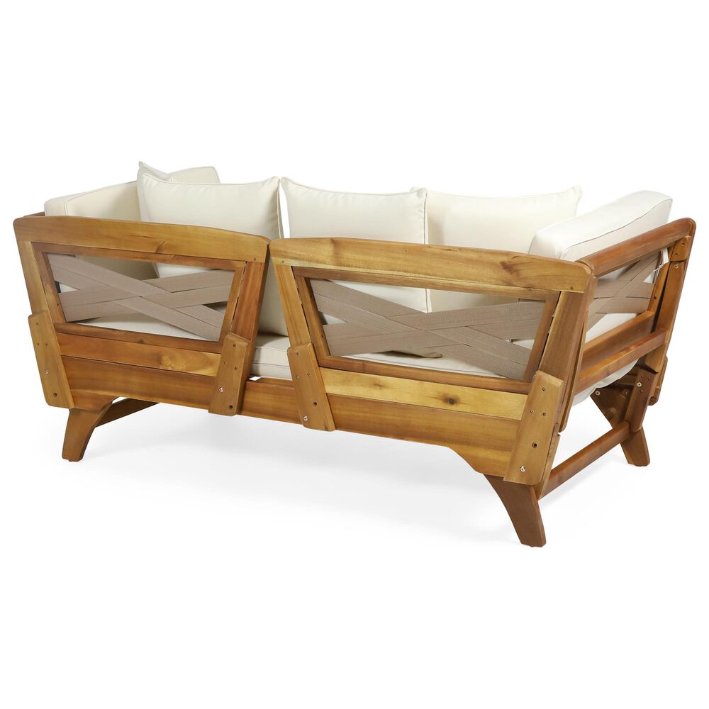 Hearth and Haven Serene Outdoor Full Expandable Sofa Daybed in Beige, , large