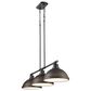 Golden Lighting Duncan 3-Light Pendant with Rubbed Bronze Shade in Matte Black, , large