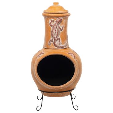 Alfresco Home Large Gecko Chiminea in Mojave Desert and Red, , large