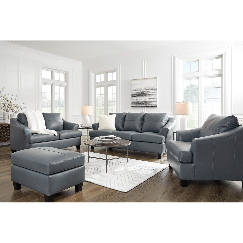Ashley Genoa Ottoman in Steel, , large