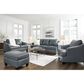 Ashley Genoa Ottoman in Steel, , large