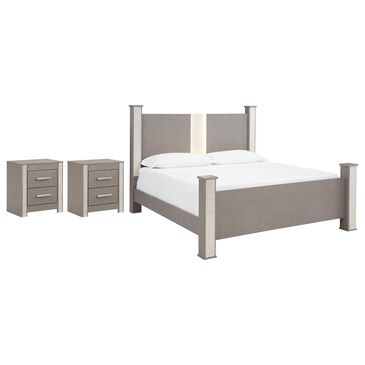 Signature Design by Ashley Surancha 3-Piece King Poster Bedroom Set in Gray, , large