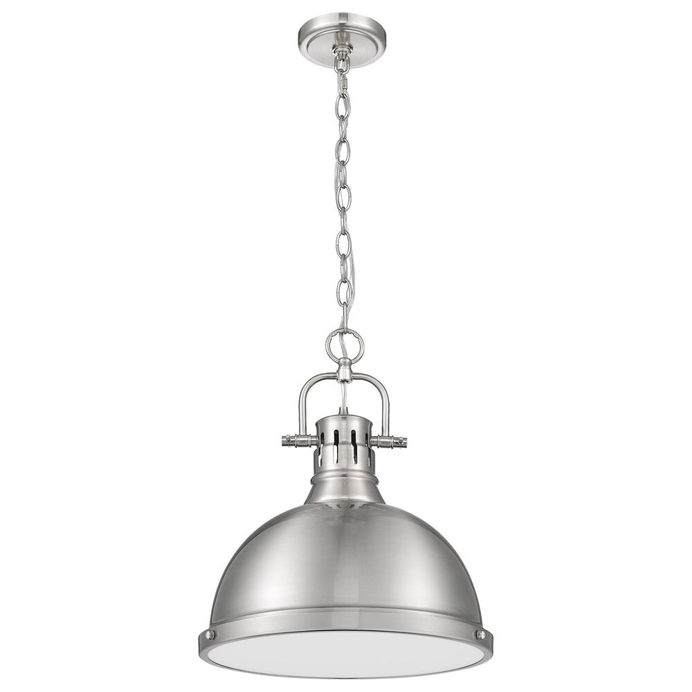 Golden Lighting Duncan 1-Light Pendant with Chain in Pewter, , large